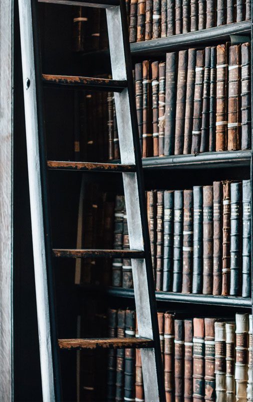 A bookcase full of law books